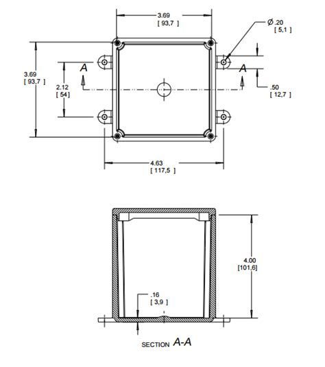 4 electrical box dimensions|4x4 junction box dimensions.